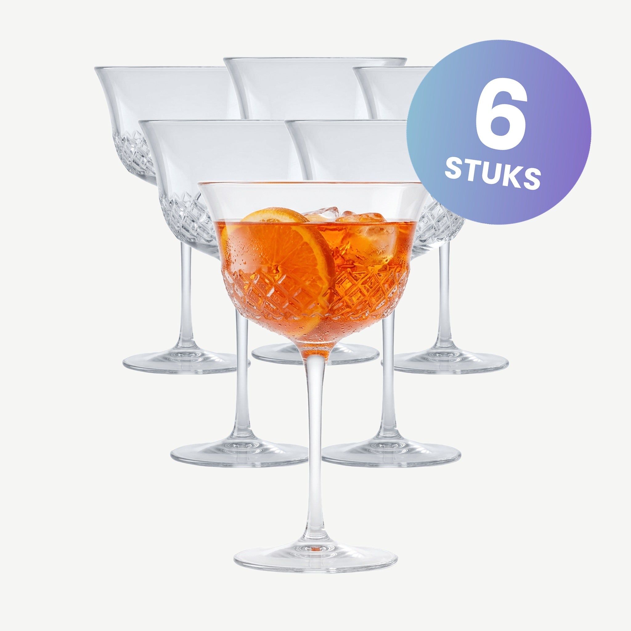 Luigi Bormioli Roma 1960 Cocktailglas Fizz 26 Cl - set van 6 glazen