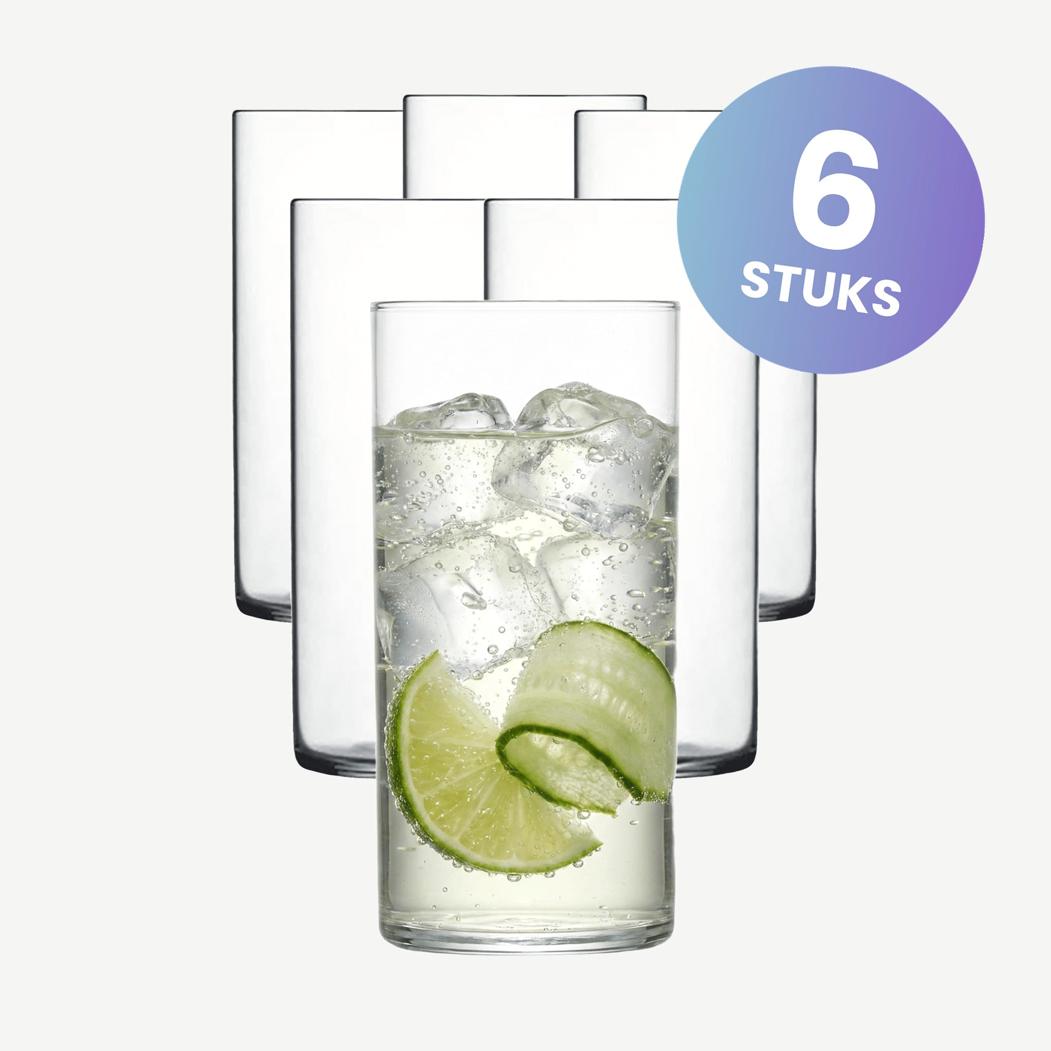 Luigi Bormioli Top Class Tumbler Hi-Ball 37,5 Cl - set van 6 glazen