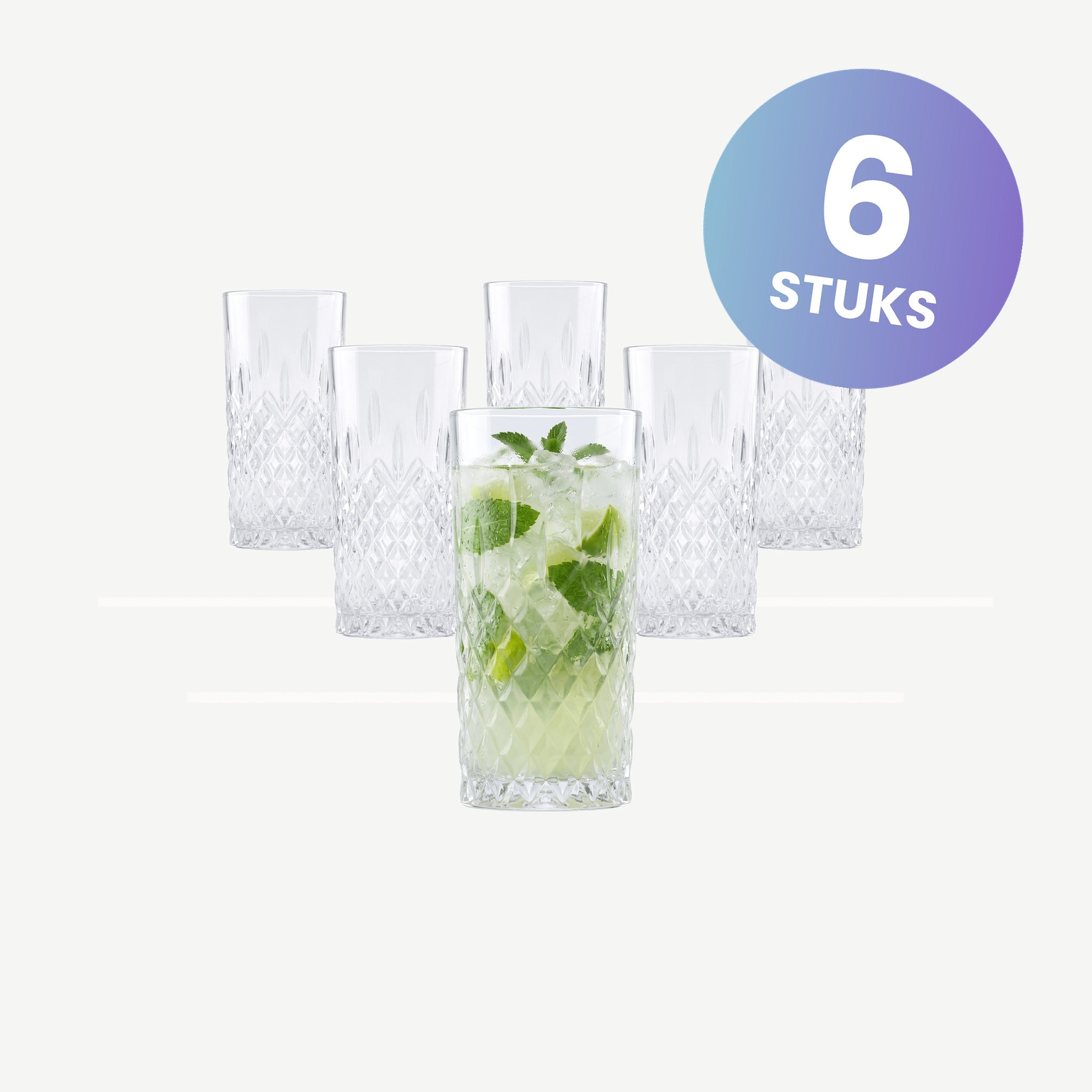 Mammoet Rose / Odin Longdrinkglas 36 Cl - set van 6 glazen