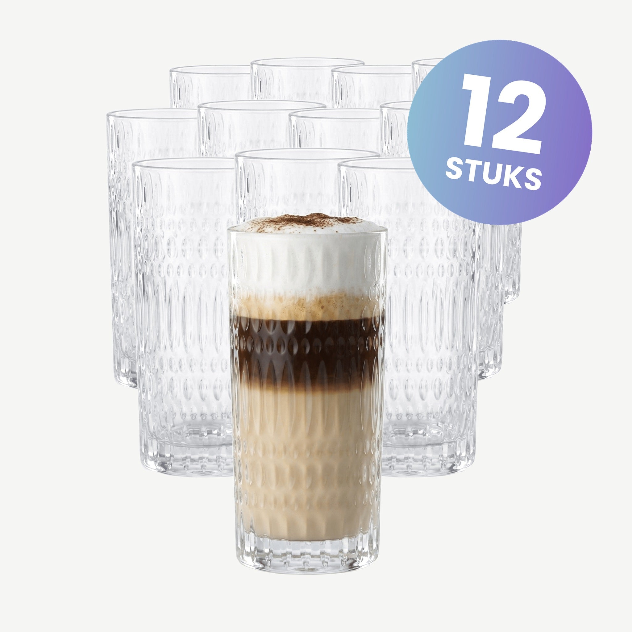 Nachtmann Ethno Longdrinkglas 42,2 Cl Latte Macchiato - set van 12 glazen