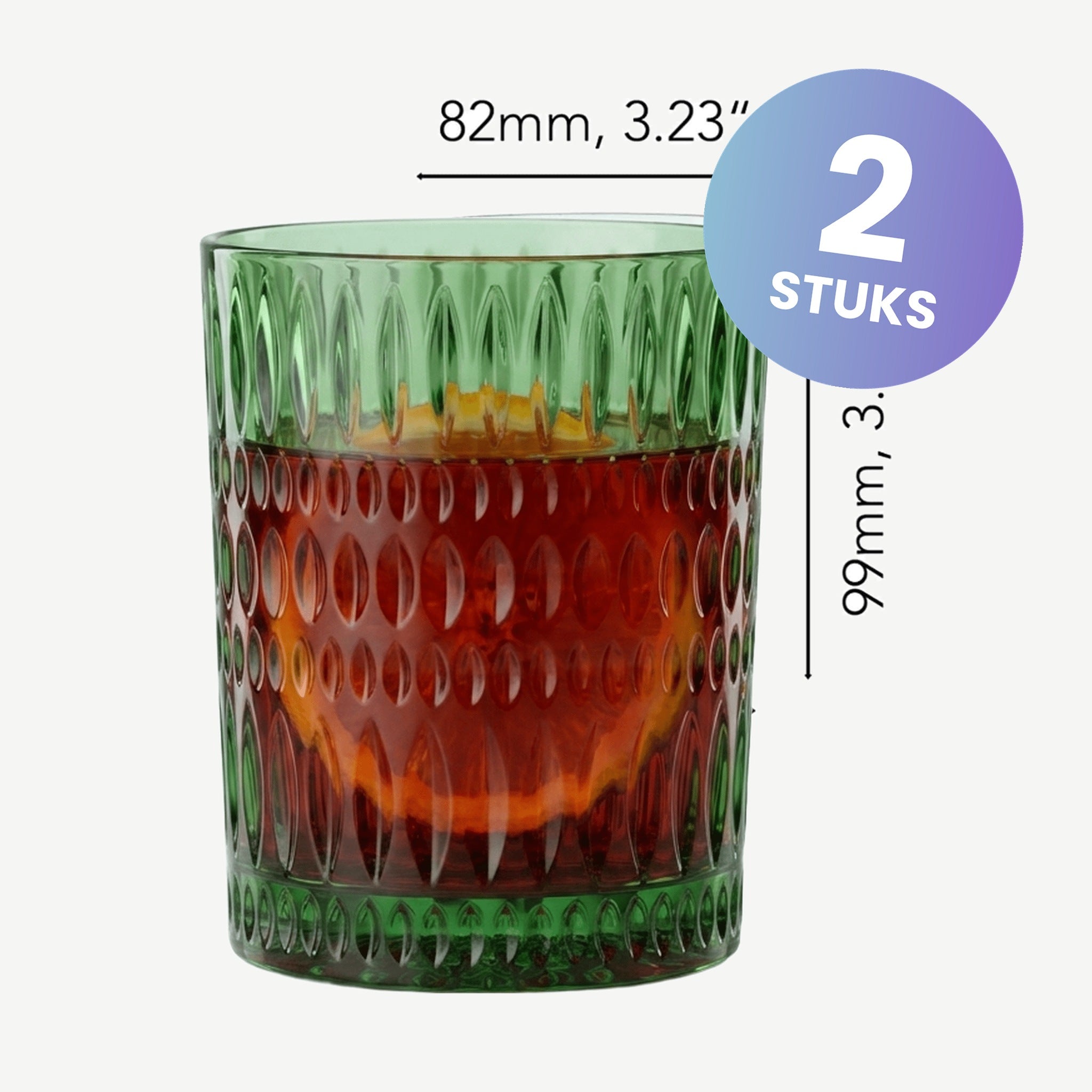 Nachtmann Ethno Tumbler 30,4 Cl Groen - set van 2 glazen
