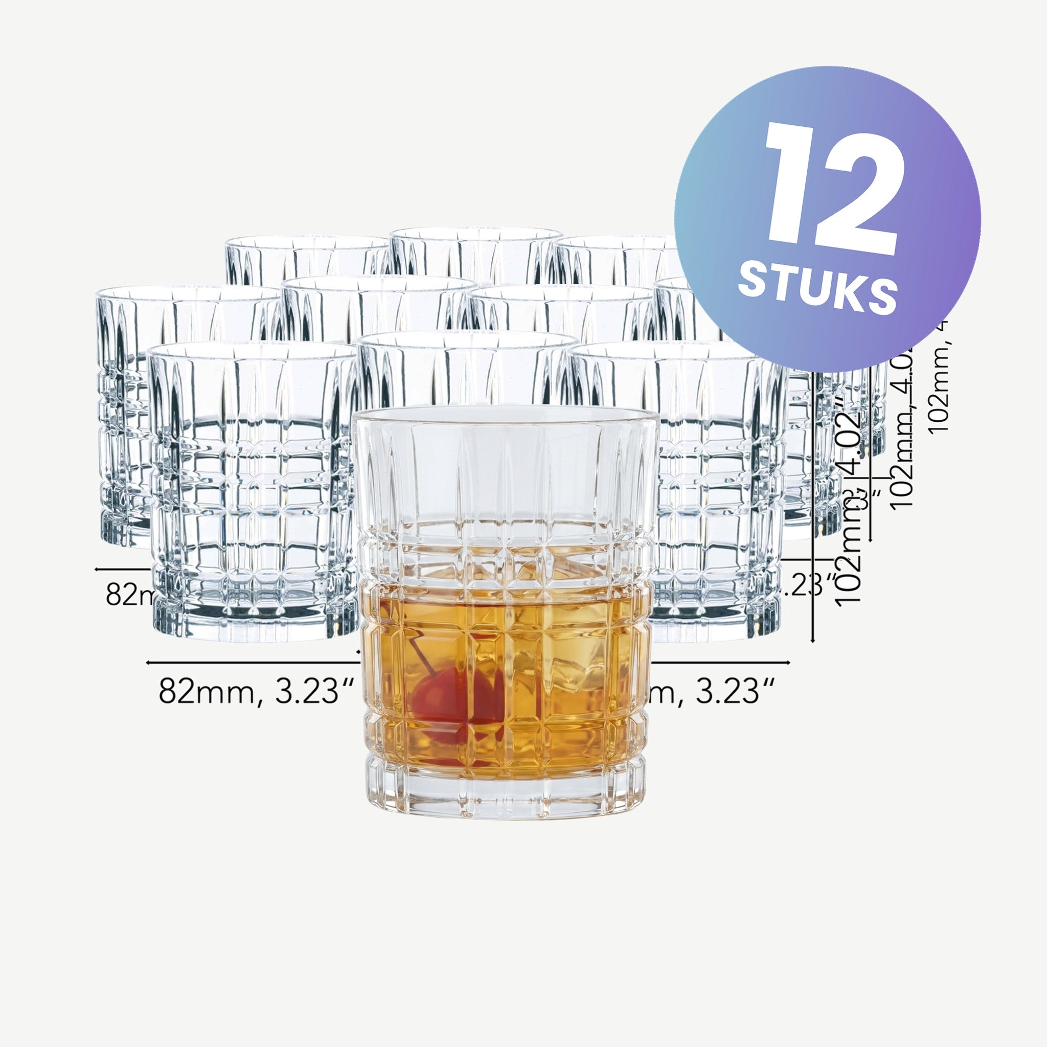 Nachtmann Square Tumbler 26 Cl - set van 12 glazen