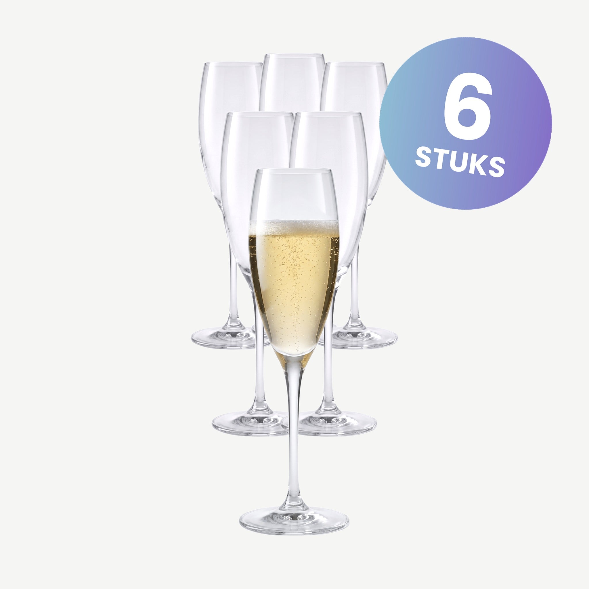Nude Glass Reserva Champagneglas 17 Cl - set van 6 glazen
