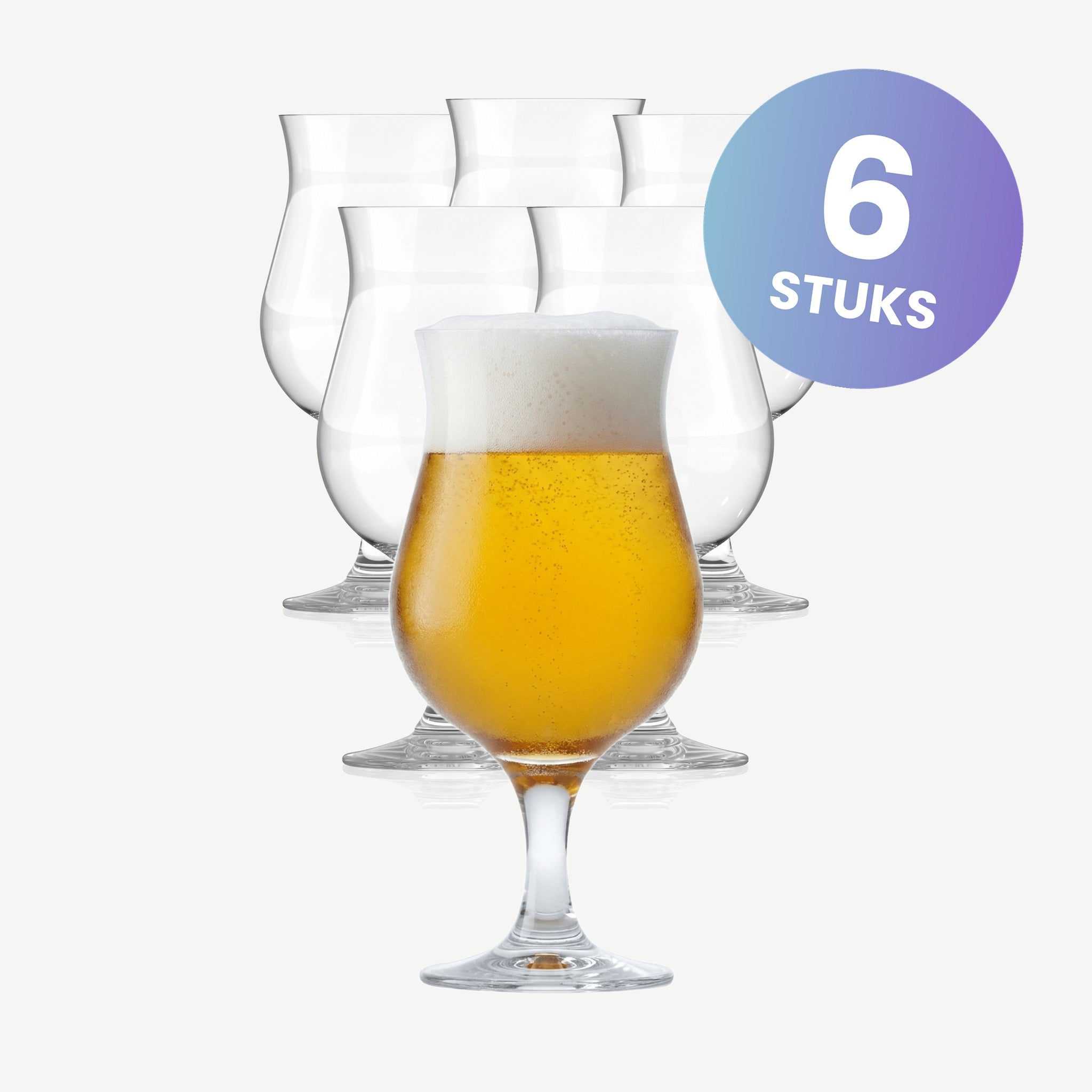 Onis Perfection Bierglas 39 Cl Op Voet - set van 6 glazen