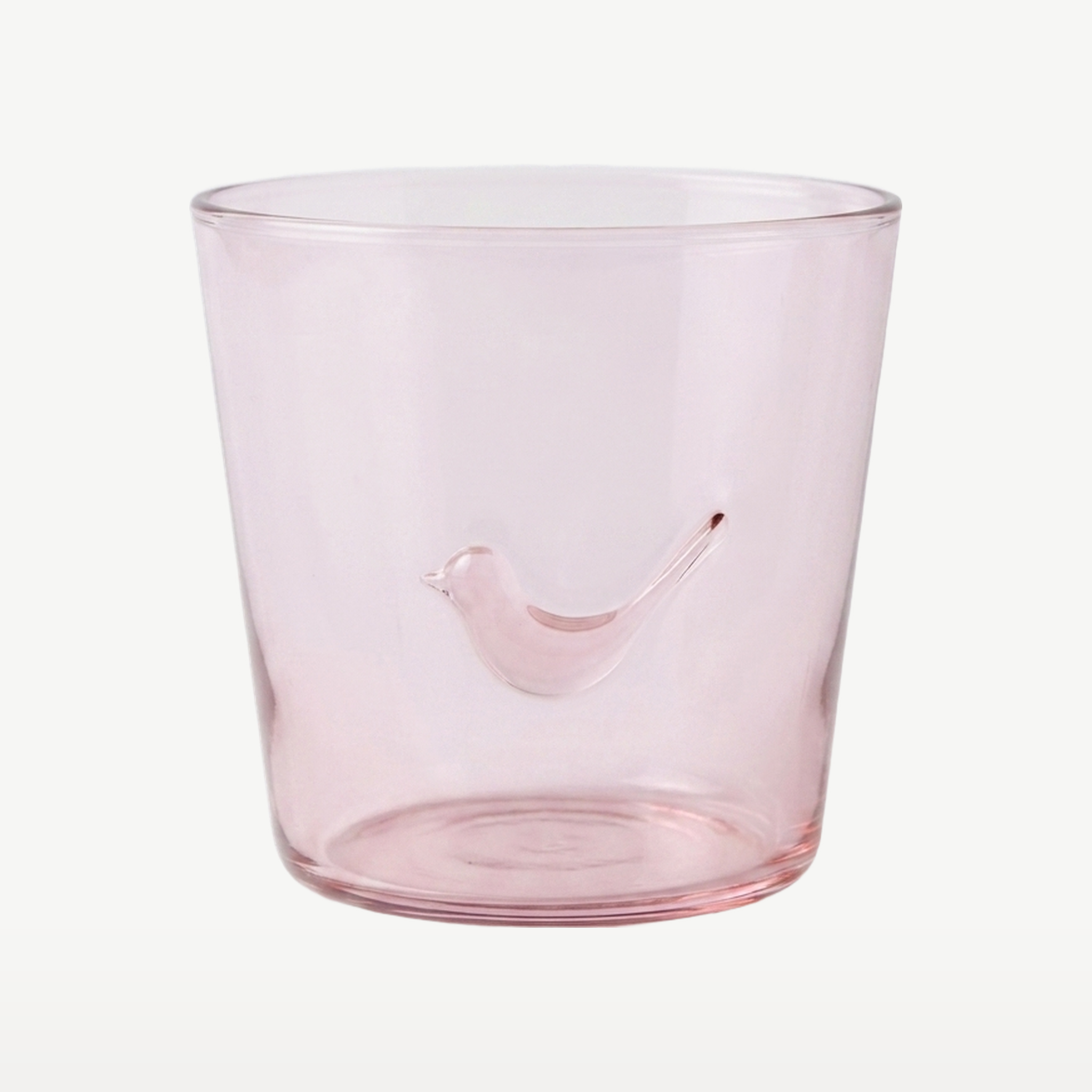J-Line Waterglas 30 Cl Vogel Lichtroze/Transparant - Glazen.nl