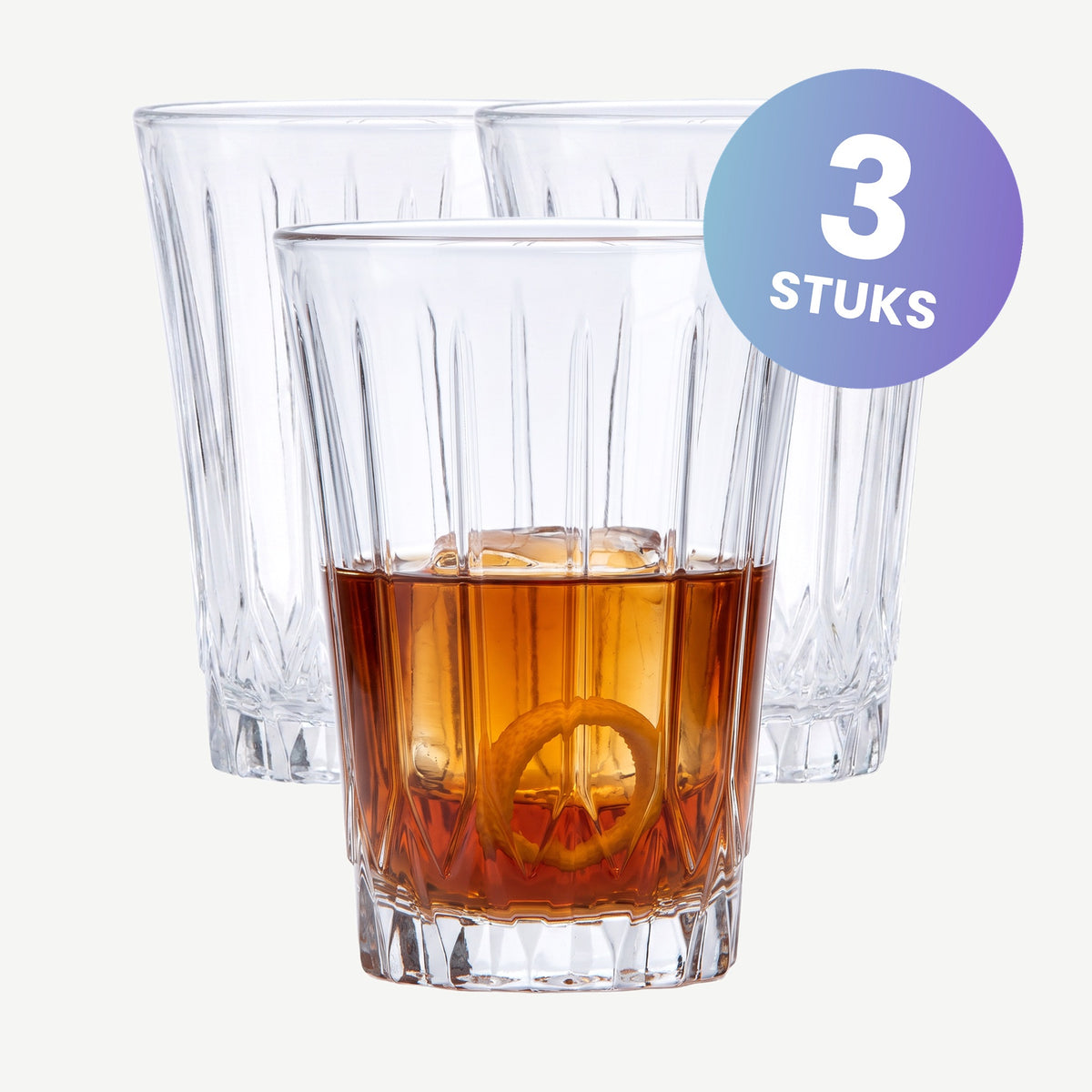 Pasabahce Nessie Tumbler 24 Cl - set van 3 glazen