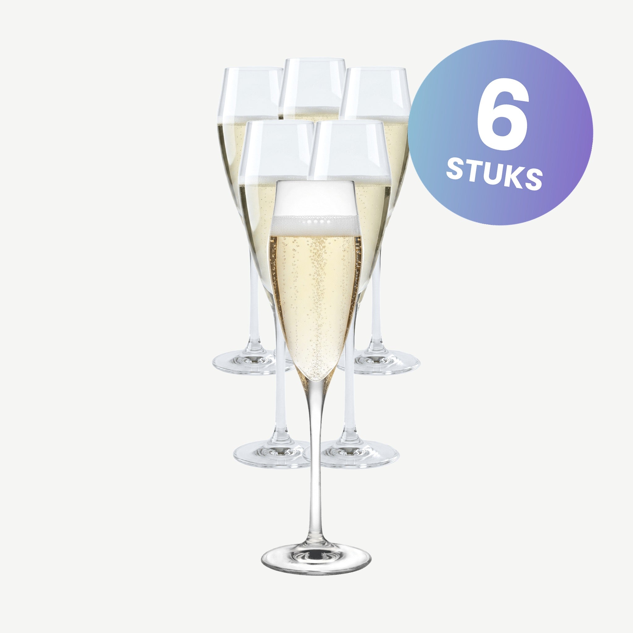 RCR Ego Champagne Flute 18 Cl - set van 6 glazen