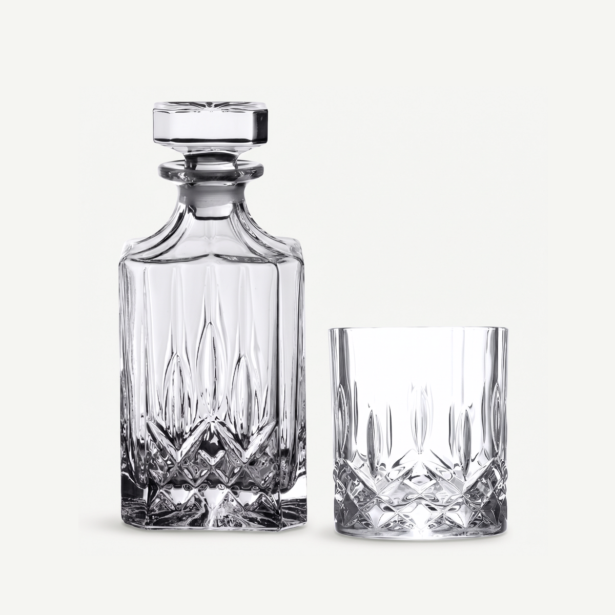 RCR Opera whiskyset karaf en glas leeg