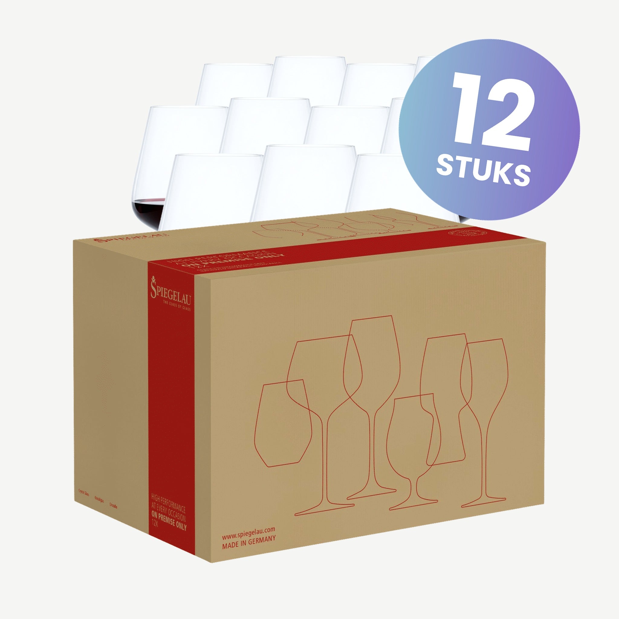 Spiegelau Hybrid Wijnglas 68 Cl Bordeaux - set van 12 glazen