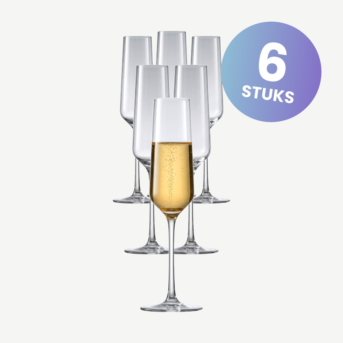 Zwiesel Glas Belfesta Champagneglas 21,5 Cl met Mousseerpunt - set van 6 glazen