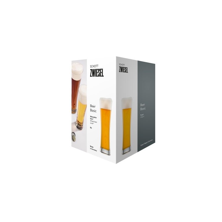 Schott Zwiesel Beer Basic petit verre à bière blanche 30 Cl avec trait de mesure - 4 pièces