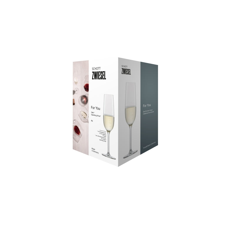 Schott Zwiesel For You flûte à champagne 21 Cl avec point de nucléation - 4 pièces