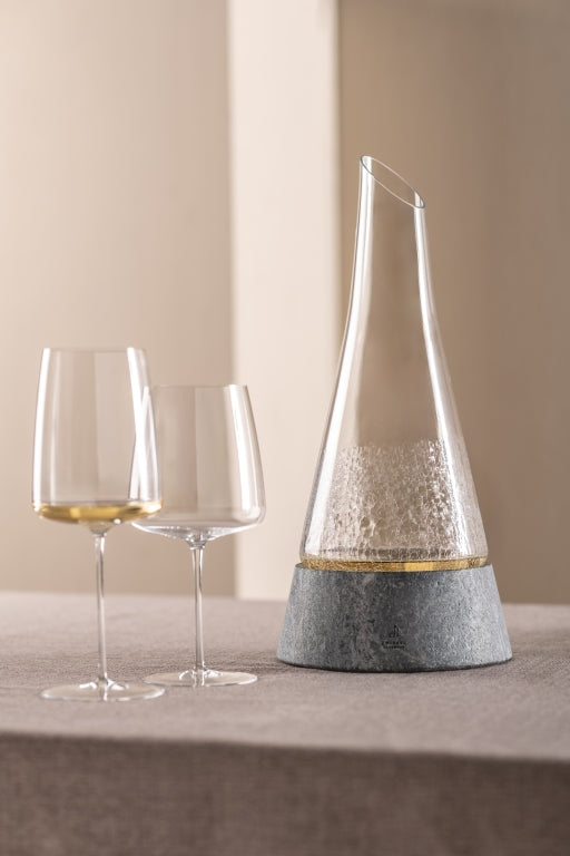 Zwiesel Glas Symbiosis carafe à décanter 75 Cl avec pied en pierre