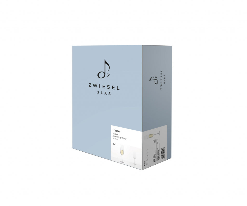 Zwiesel Glas Pure verre à champagne 21,5 Cl avec point de pétillement, en coffret cadeau - 2 pièces