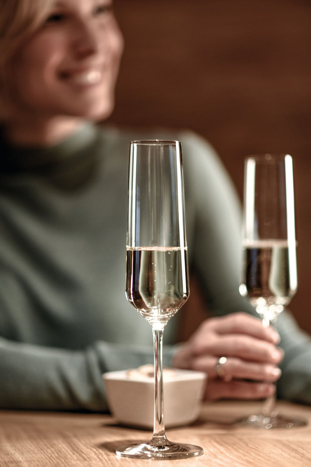 Zwiesel Glas Pure verre à champagne 21,5 Cl avec point de pétillement, en coffret cadeau - 2 pièces