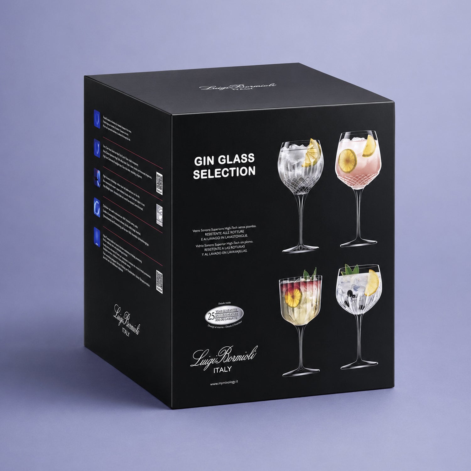 Luigi Bormioli Ginglas Selection 4Pcs- Bach 60 Cl- Roma 80,5 Cl - Diamante 65 Cl - Mixology 80 Cl - 4 Stuks - Glazen.nl