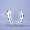 Luigi Bormioli Thermic Glass Cappuccinoglas 16,5 Cl Met Rvs Schotel - 2 Stuks - Glazen.nl
