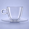 Luigi Bormioli Thermic Glass Koffieglas 30 Cl Met Rvs Schotel - 2 Stuks