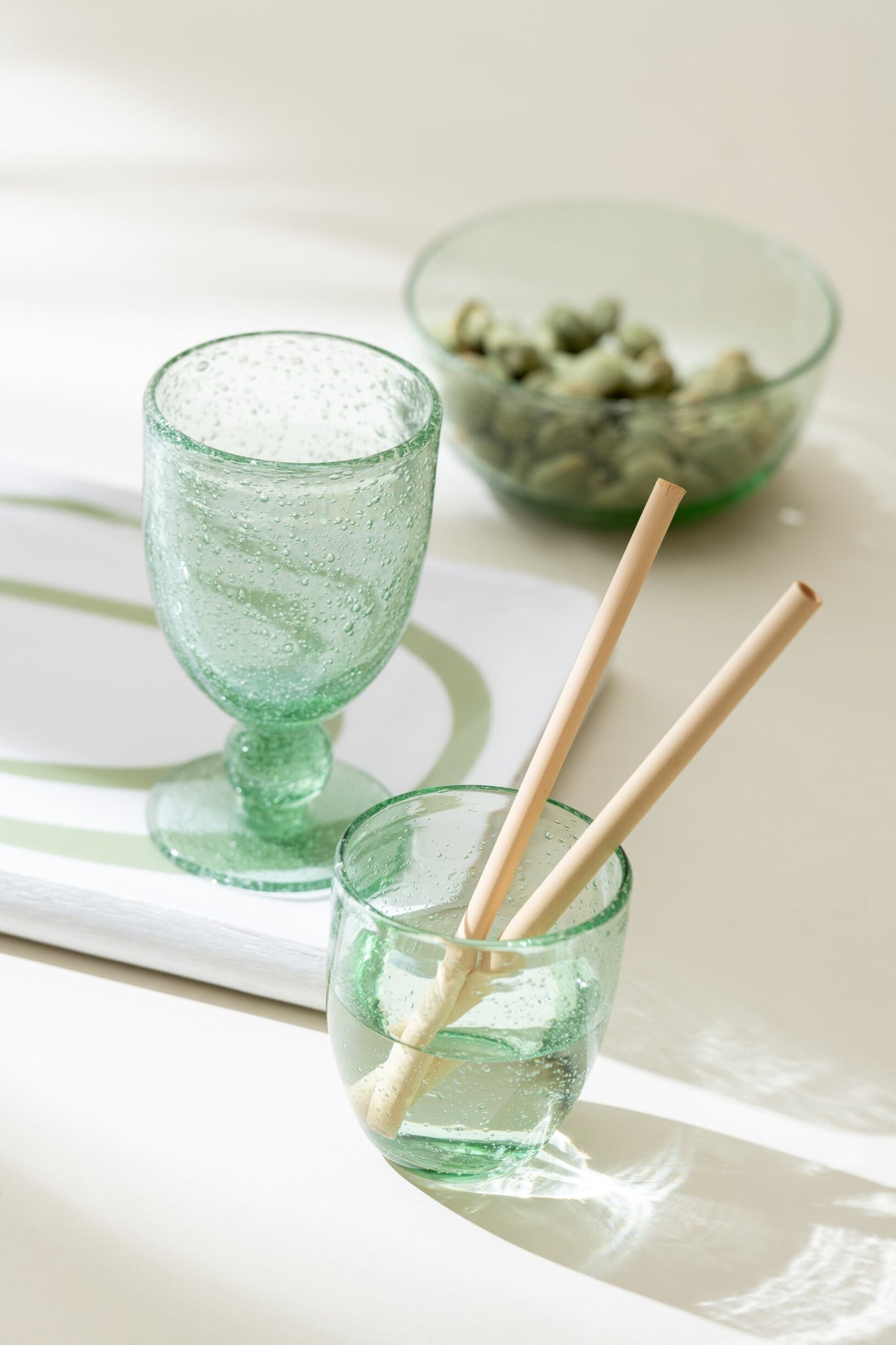 J-Line verre à vin Lisboa vert d’eau