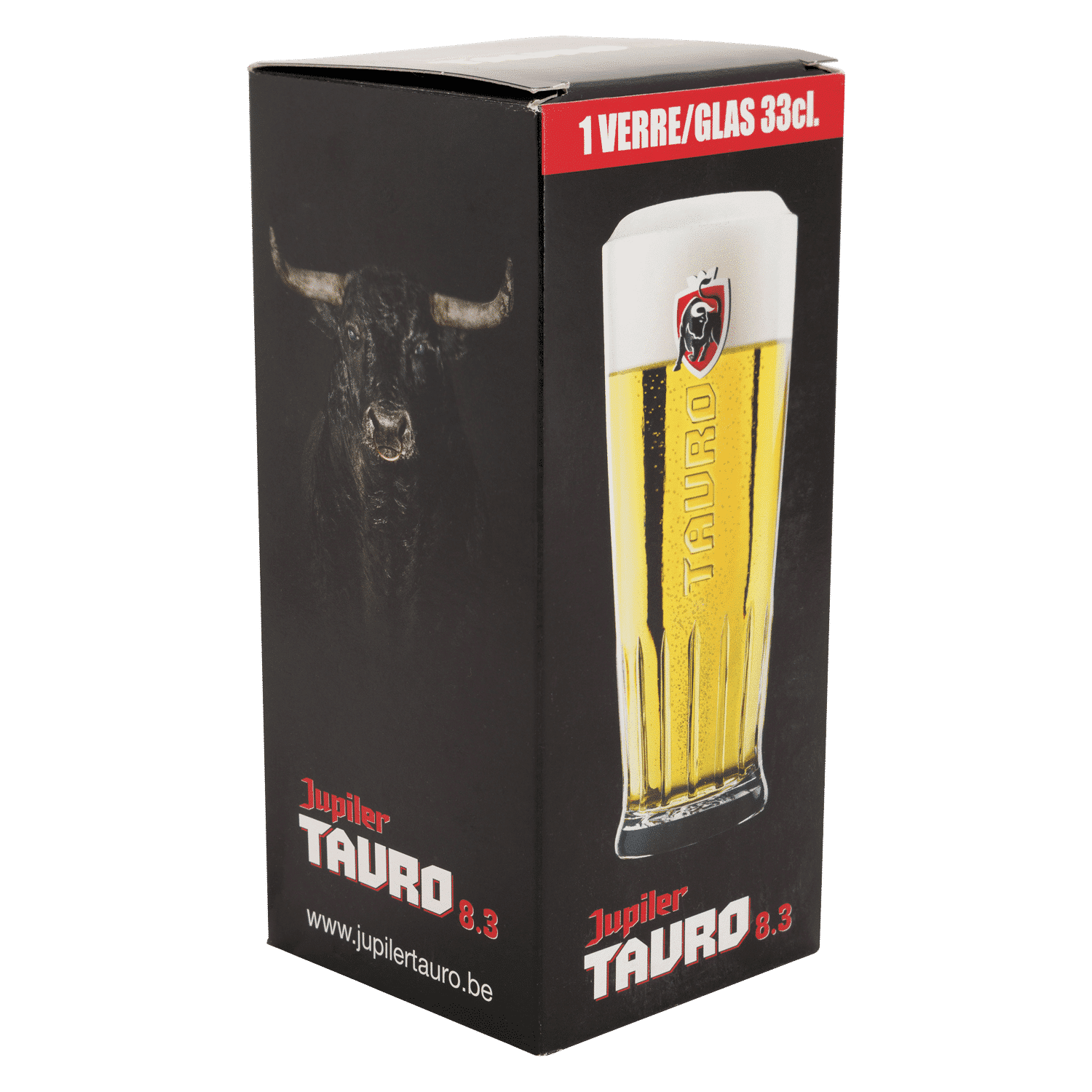 Jupiler Tauro Bierglas 33 Cl - Giftbox - Glazen.nl