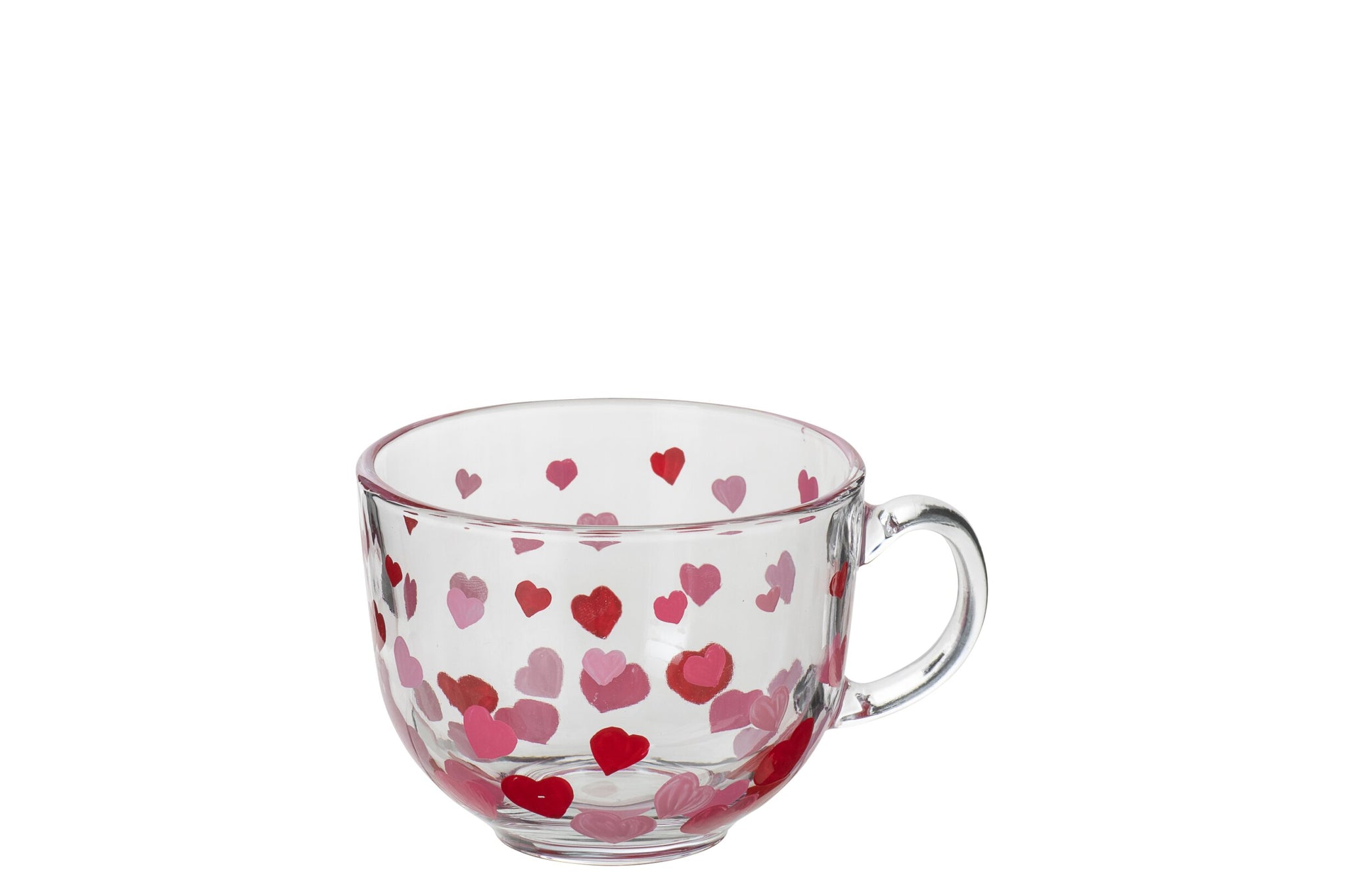 J-Line Verre à eau cœur rouge/rose