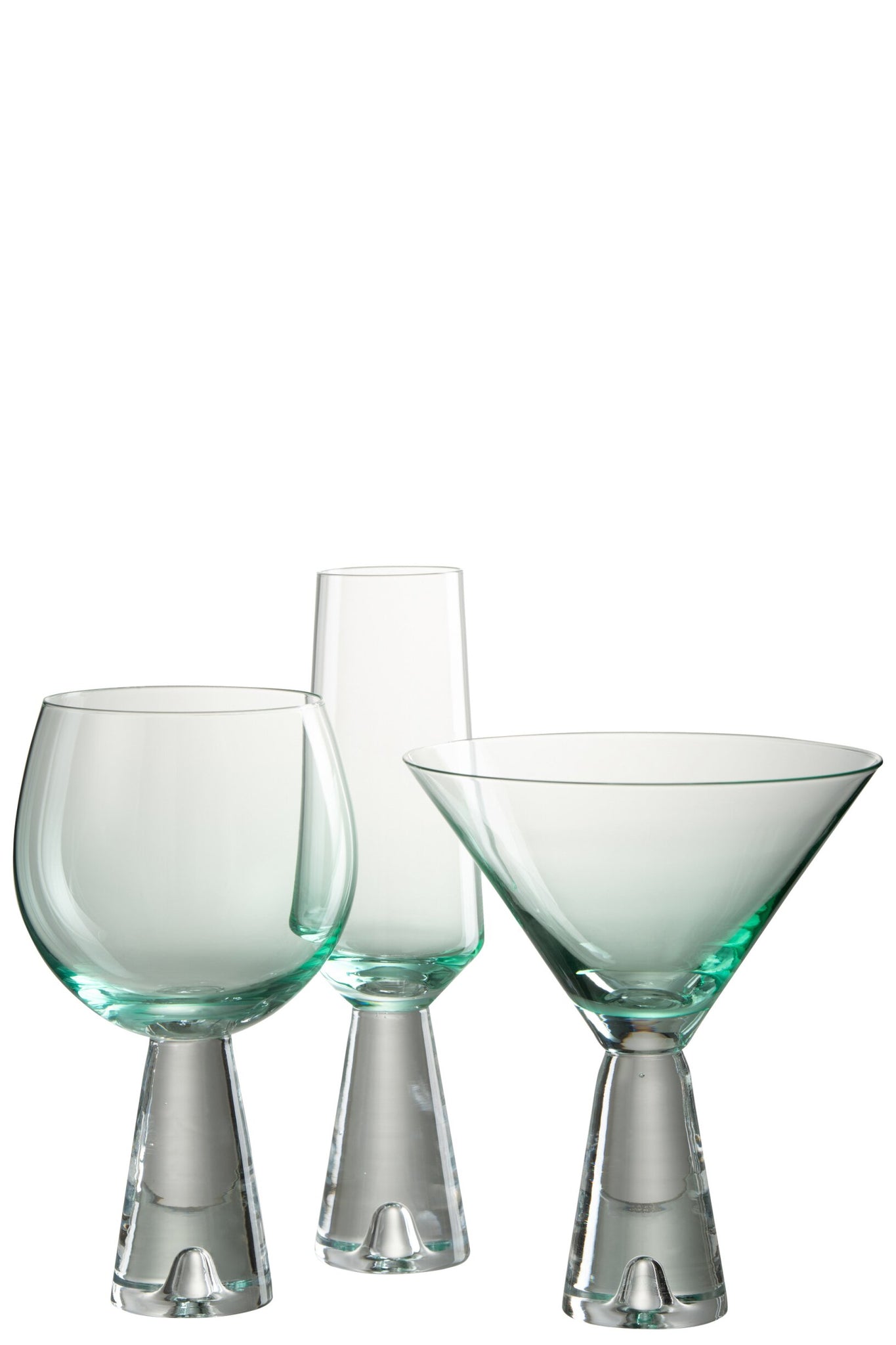 J-Line Lewis Verre à cocktail transparent/bleu azur