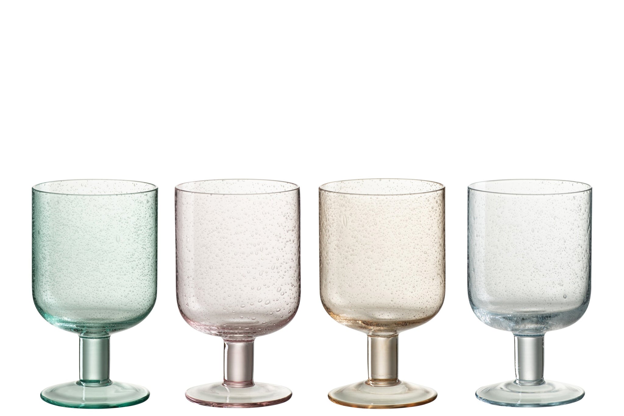 J-Line Verres à vin Tommy assortis - 4 pièces