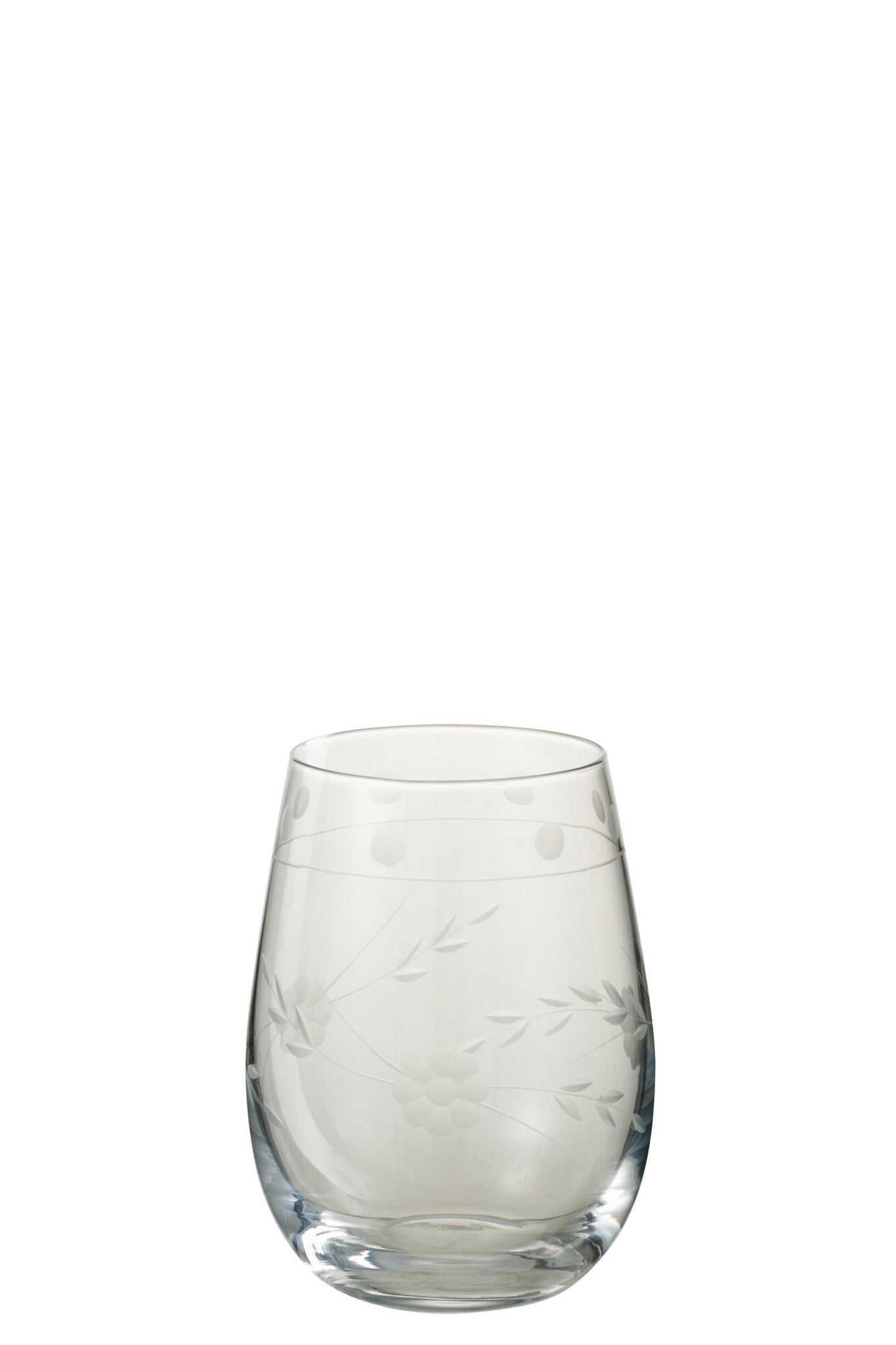 J-Line Verre à eau gravé transparent