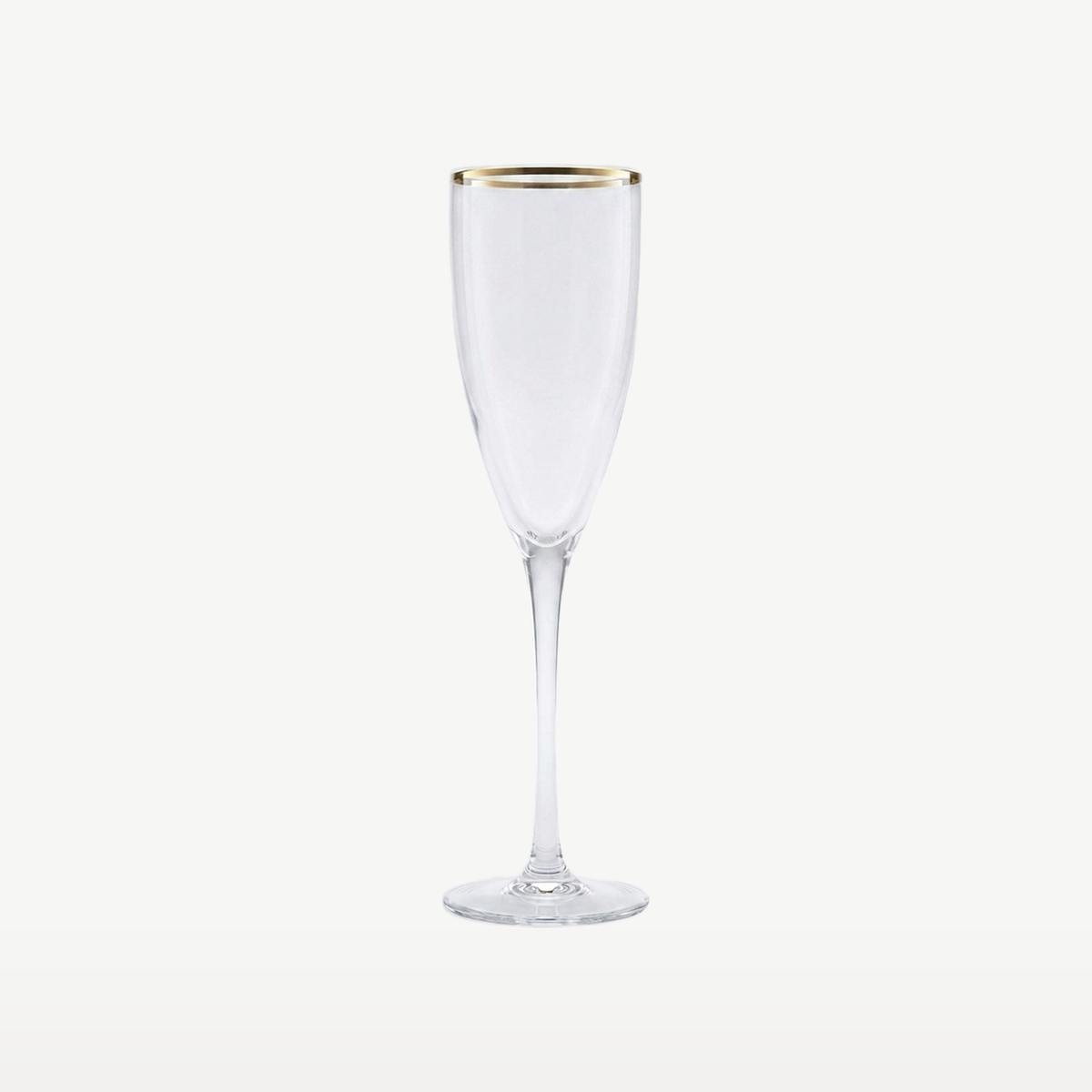 J-Line Champagneglas 20 Cl Gouden Boord Transparant/Goud - Glazen.nl