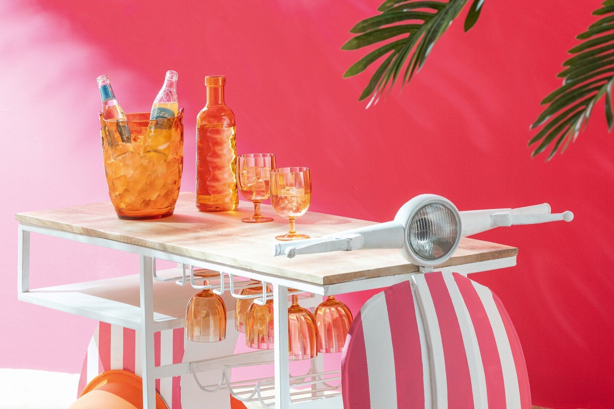 J-Line Verre à vin incassable orange - 6 pièces