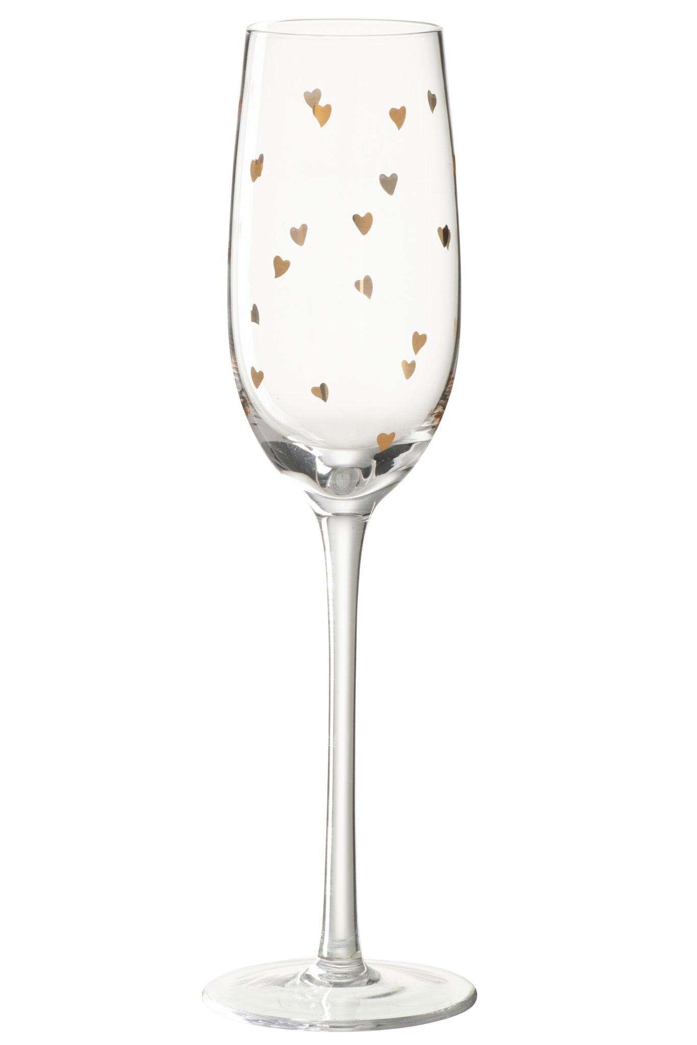J-Line verre à champagne Cœur transparent/doré
