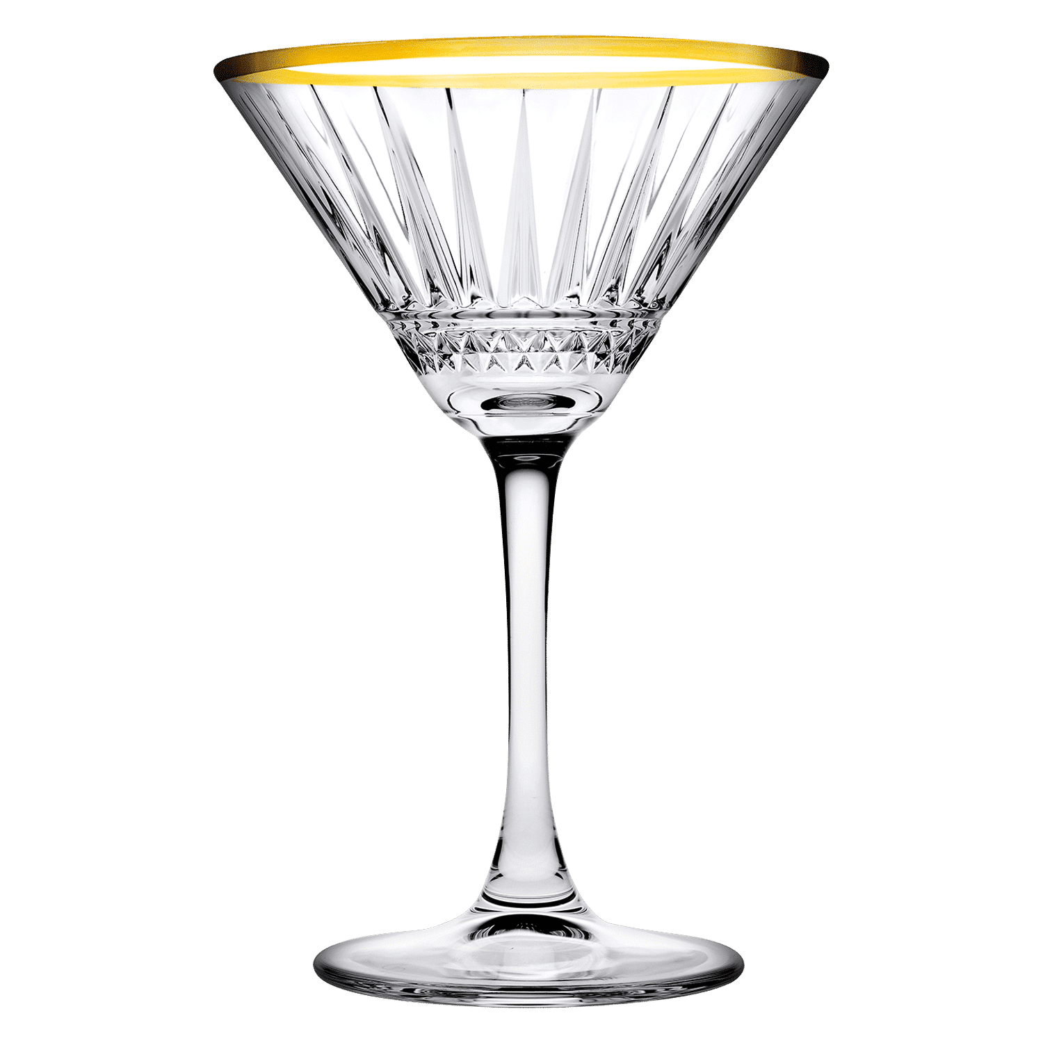 Pasabahce Elysia Martiniglas 22 Cl Gouden Rand - 4 Stuks - Glazen.nl