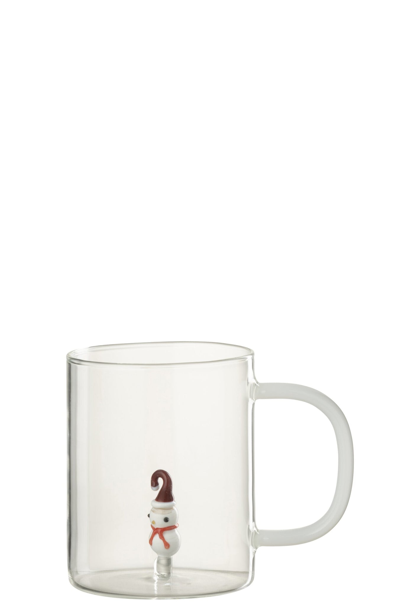 J-Line Verre à eau bonhomme de neige transparent/assorti