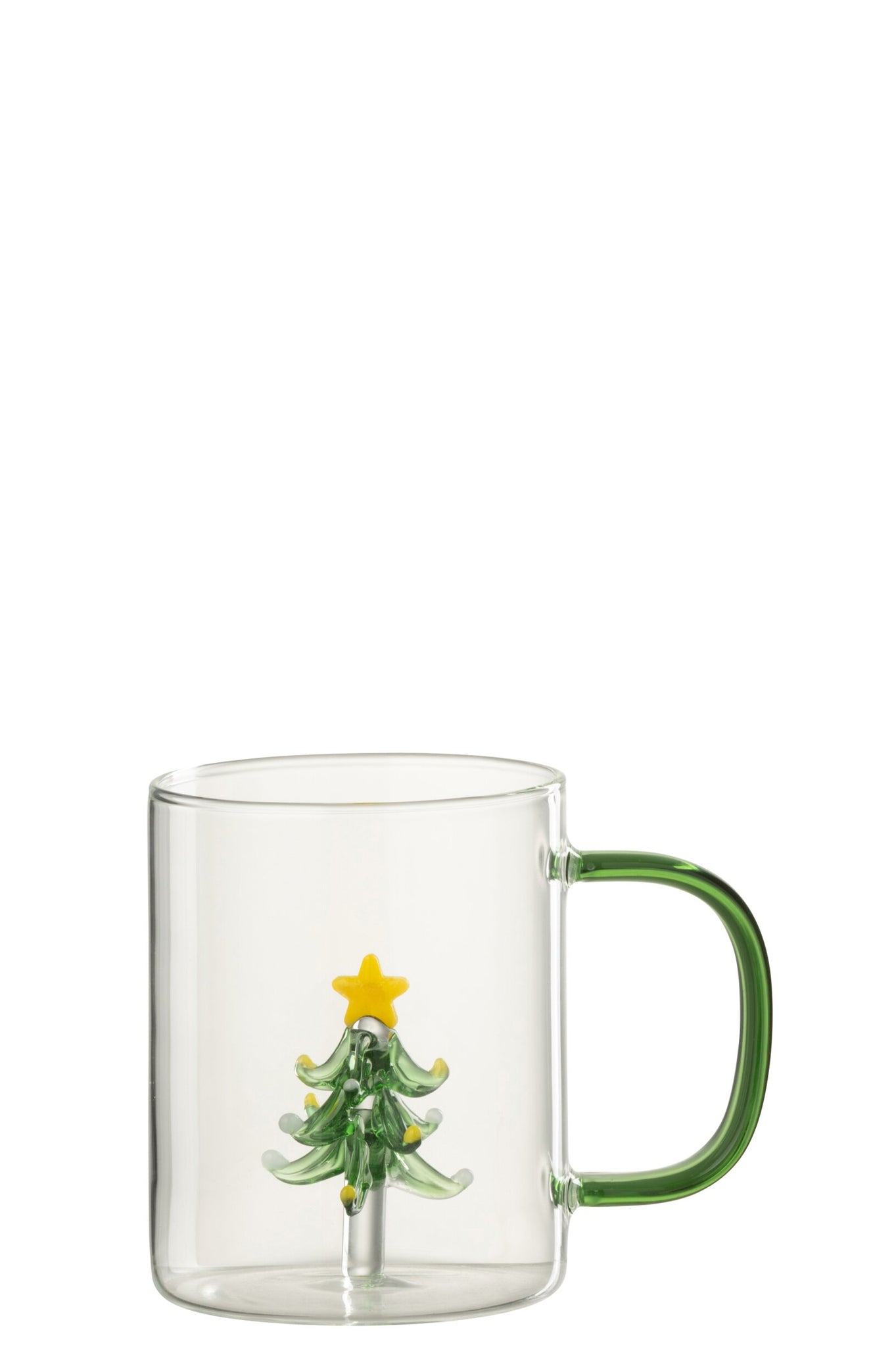 J-Line Verre à eau 42 Cl sapin de Noël transparent/assorti
