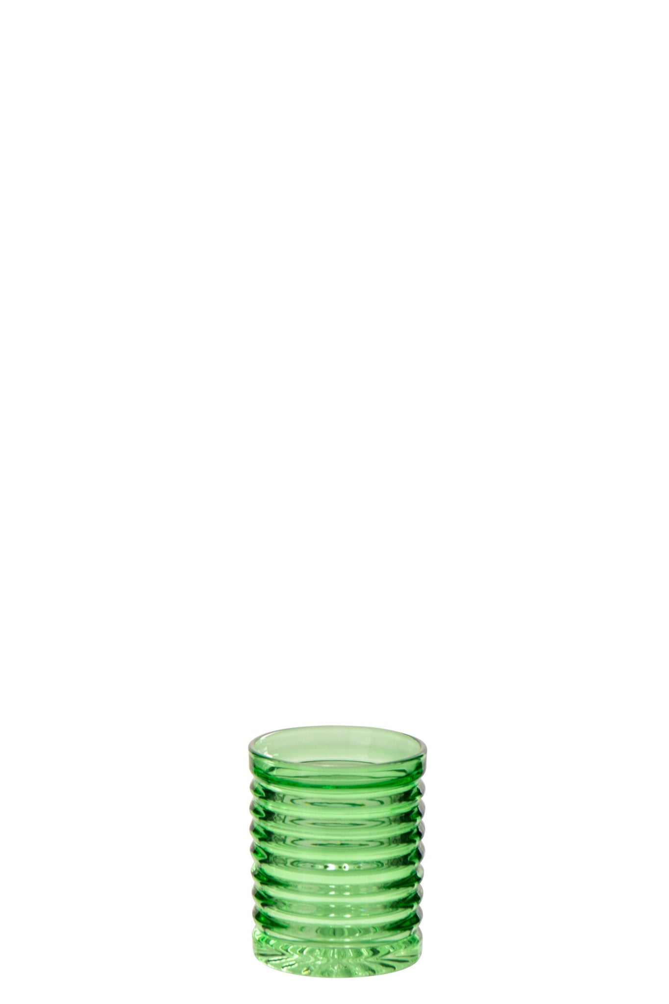 J-Line Verre à eau côtelé vert
