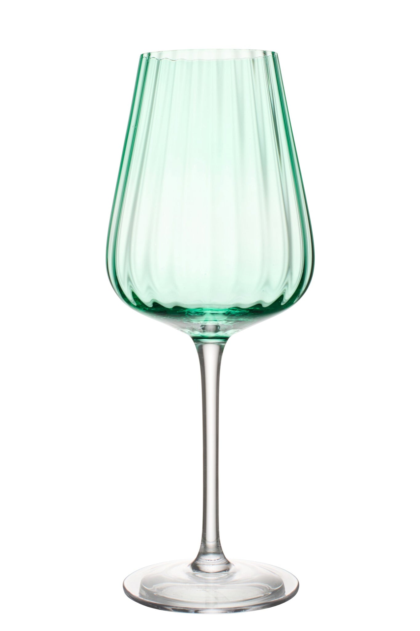 J-Line Verre à vin côtelé vert