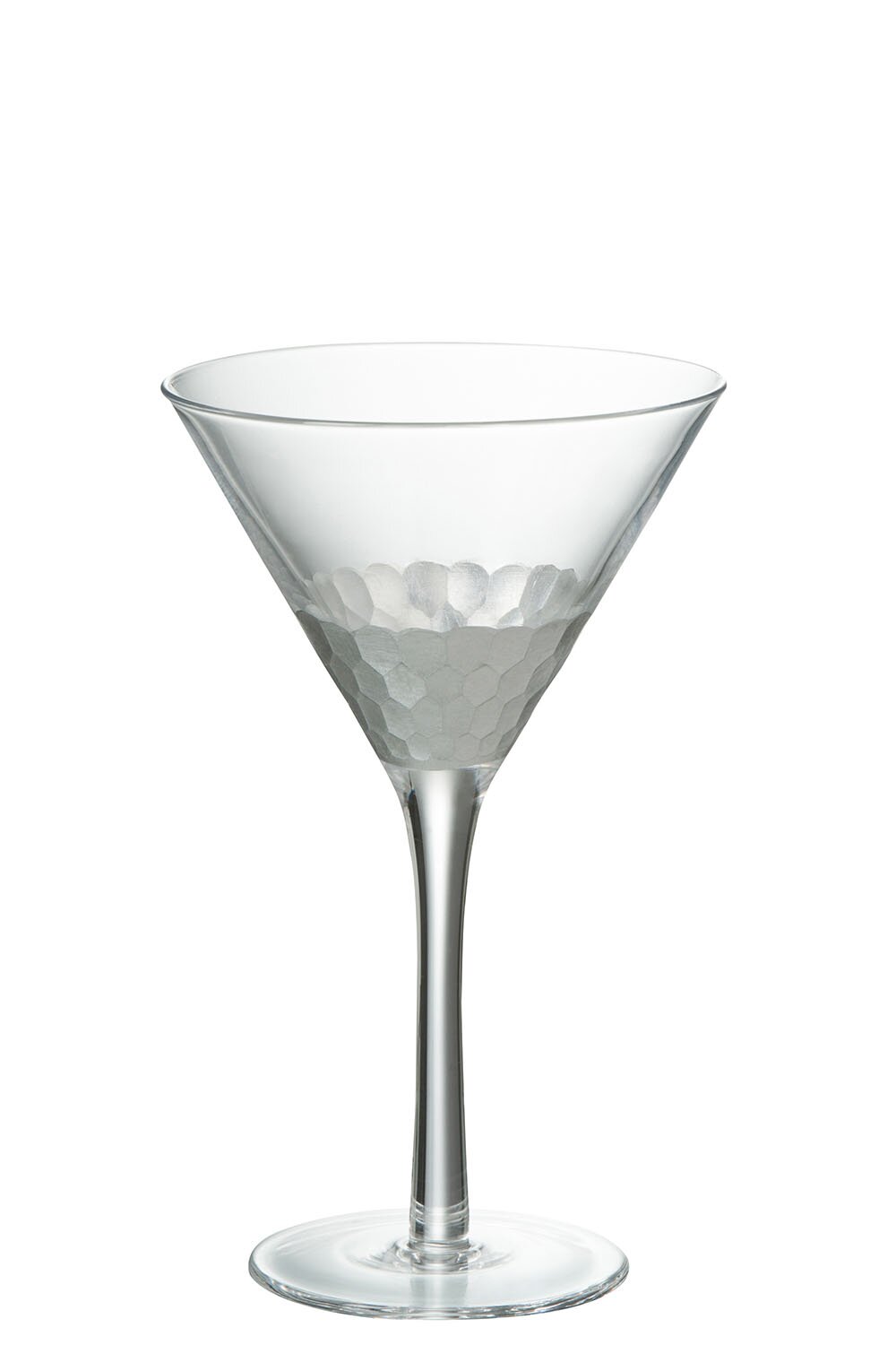 J-Line Verre à cocktail transparent/argenté