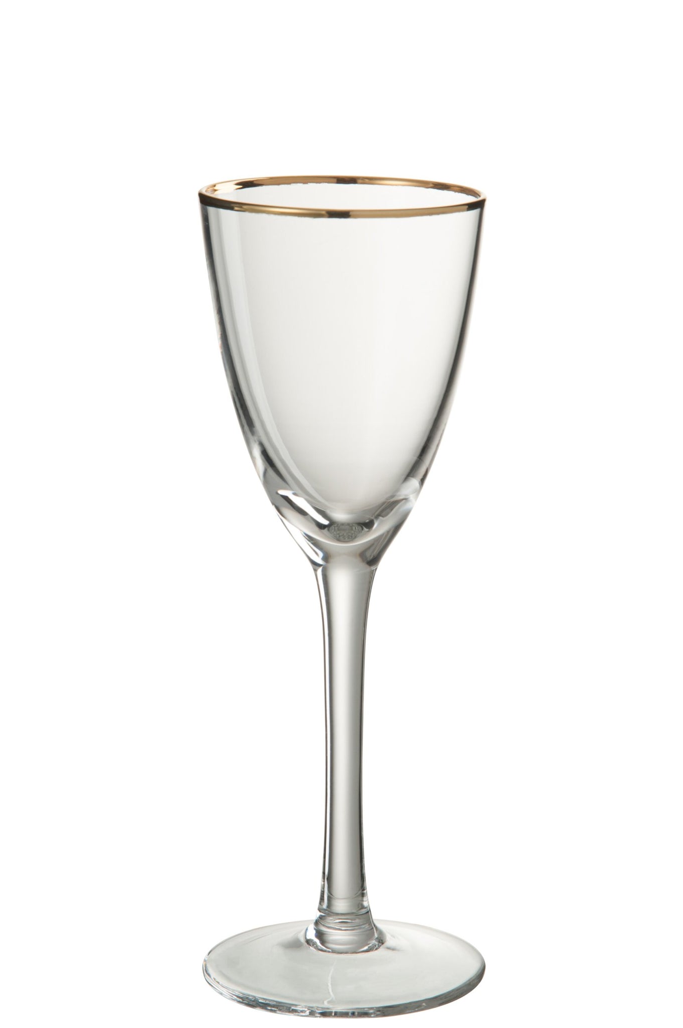 J-Line verre à vin blanc avec bord doré, transparent/doré
