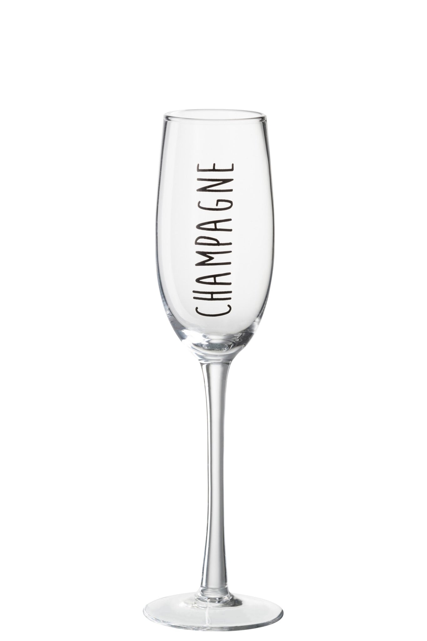 J-Line verre à champagne transparent/noir