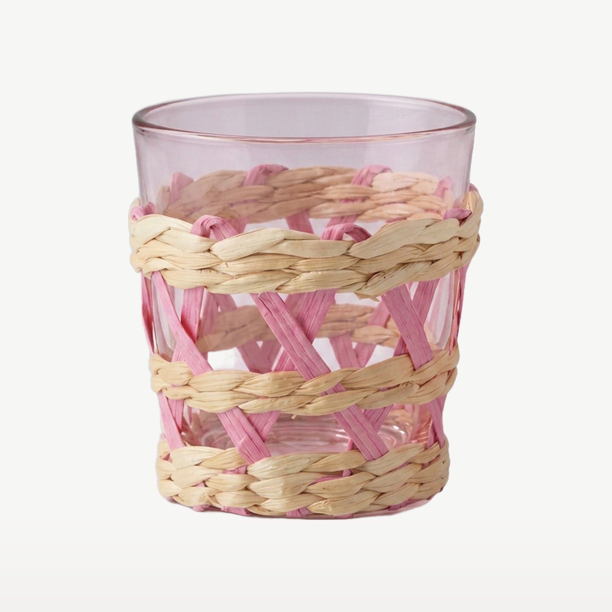 J-Line Waterglas 18,5 Cl Gevlochten Klein Assorti - 4 Stuks - Glazen.nl