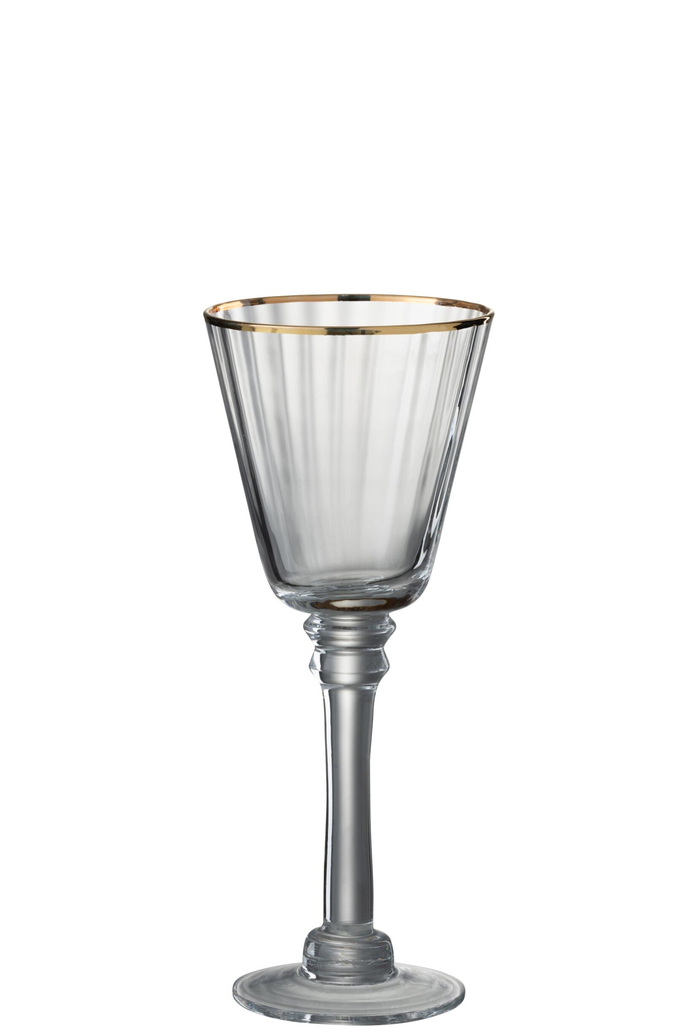 J-Line verre à vin blanc avec bord doré, transparent/doré