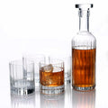 Luigi Bormioli Bach Whiskey Decanter 70 Cl - 4X Tumbler D.O.F. 33,5 Cl - 5 Pieces