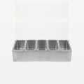 Bar Professional Porte-condiments en acier inoxydable, 6 compartiments
