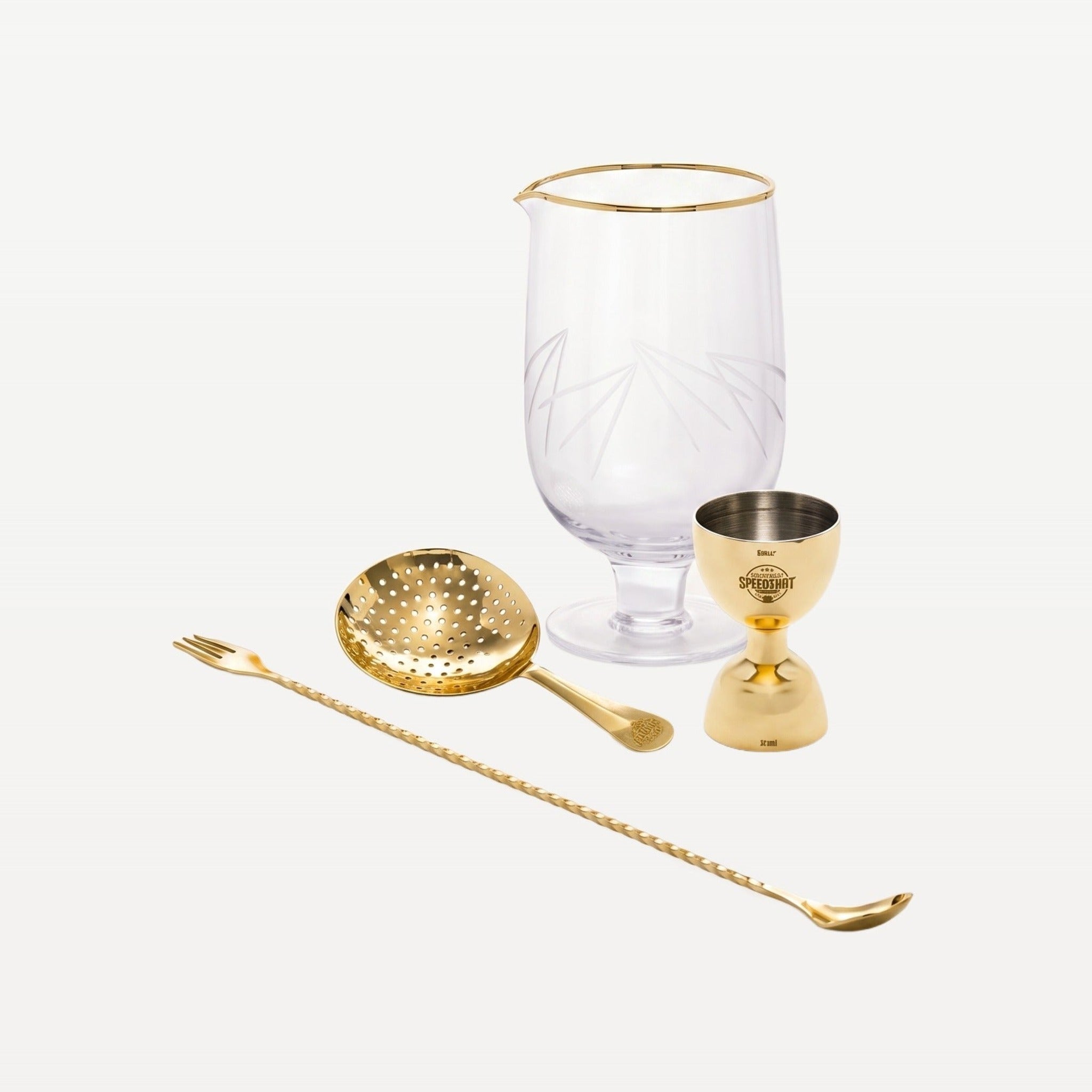 Bar Professional Speakeasy Mixing Set Goud 4-Delig