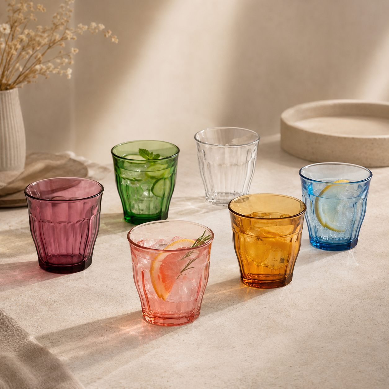 Duralex Picardie Tumbler 25 Cl Assorti - 6 Stuks