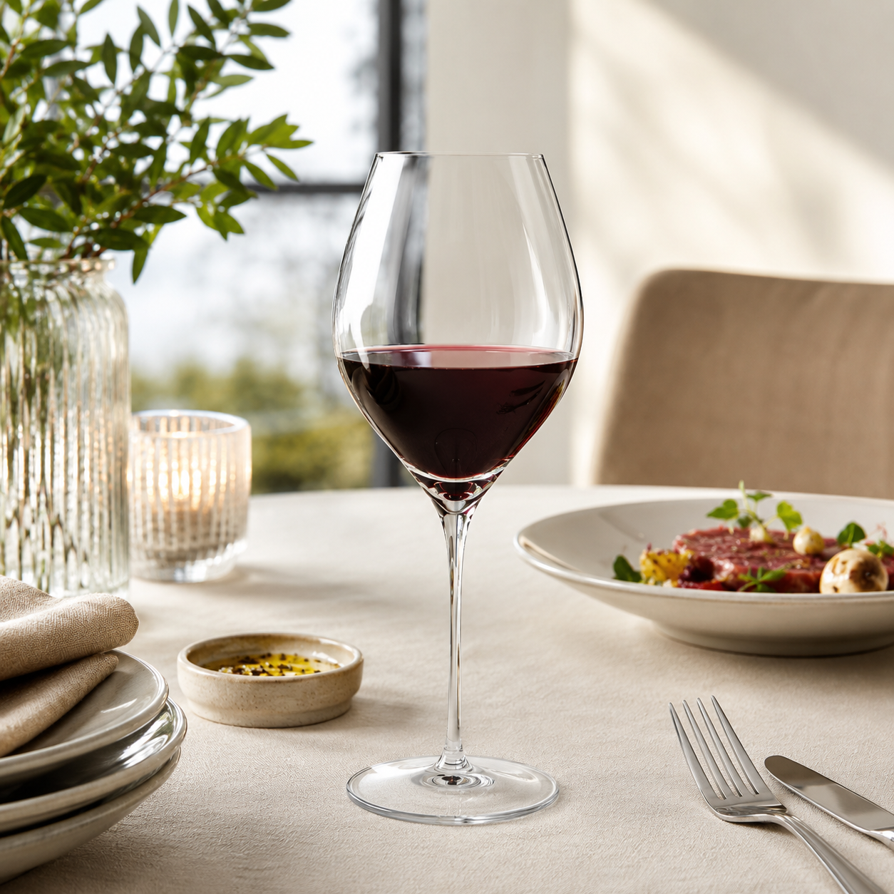 Paradox Cristalin Teseo Bordeaux Wijnglas 67 Cl Handgemaakt - 2 Stuks
