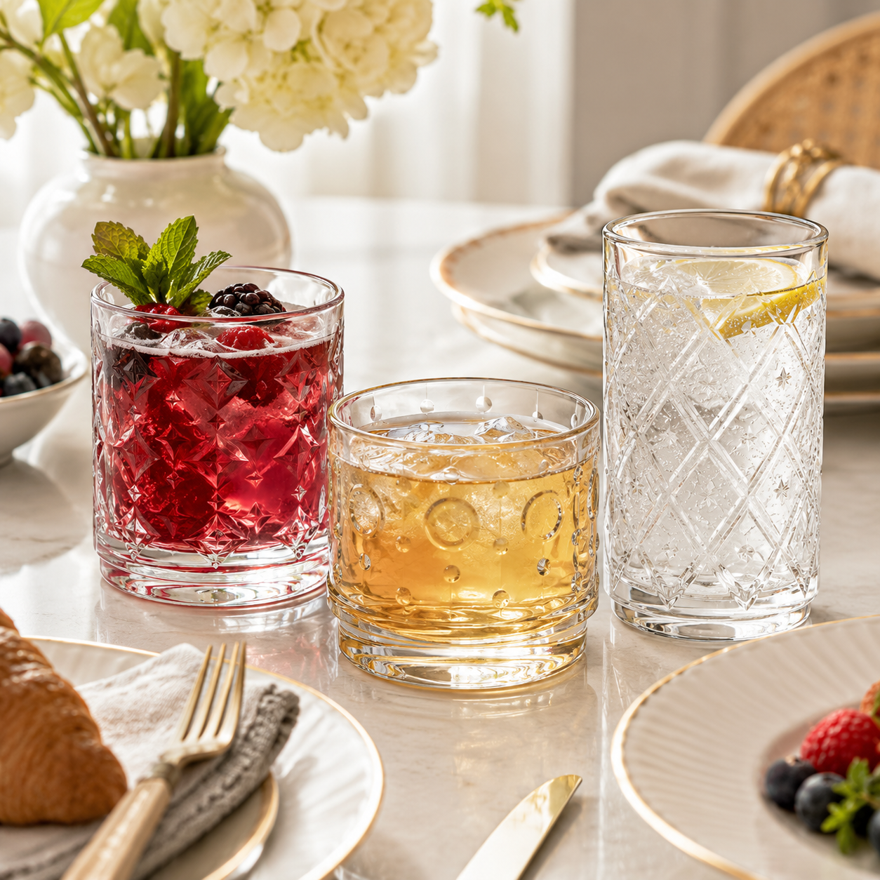 RCR Circus tumbler set met 3 glazen