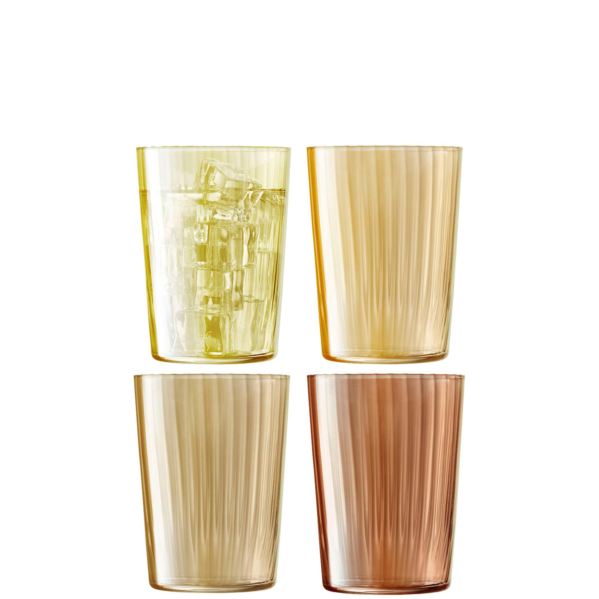 L.S.A. Verre tumbler Gems 56 Cl assorti ambre - 4 pièces