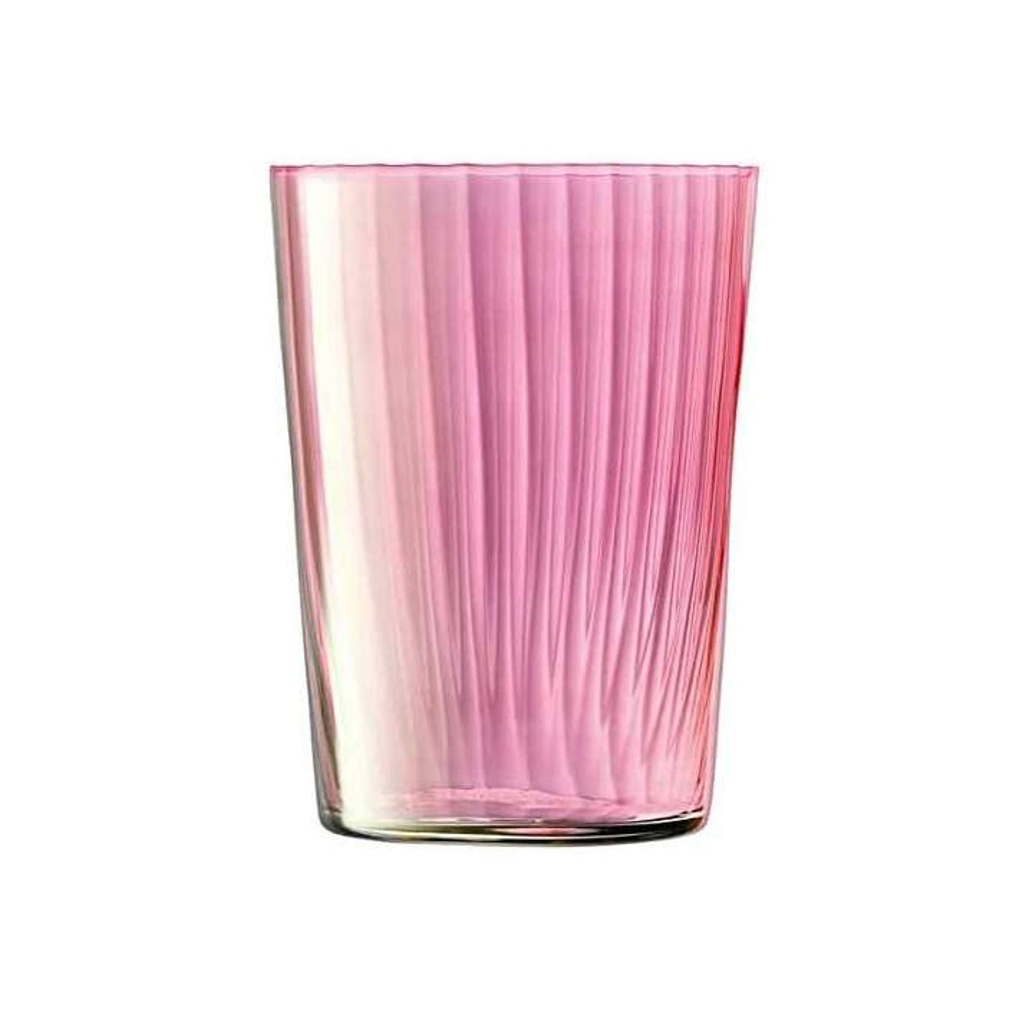 L.S.A. Verre tumbler Gems 56 Cl assorti rose - 4 pièces