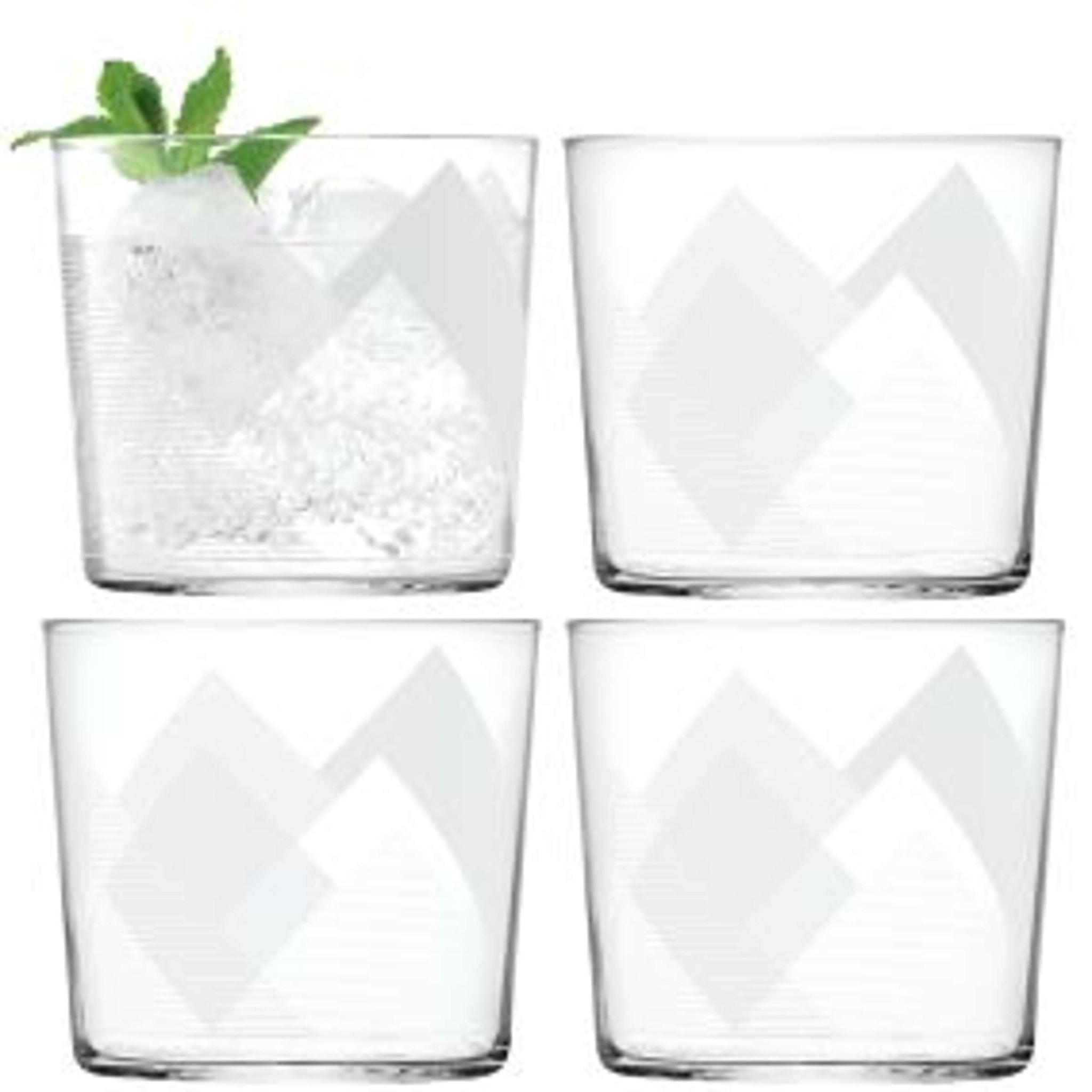 L.S.A. verre tumbler Peaks 31 Cl blanc - 4 pièces